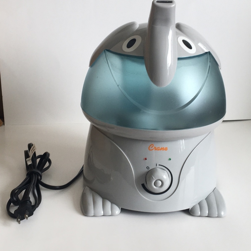 Crane 1 Gallon Ultrasonic Cool Mist Humidifier Adorable Elephant Shape Design